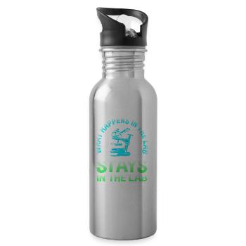 Laboratory Bio Chemistry Microscope Laboratory - Water bottle with straw - silver - Right