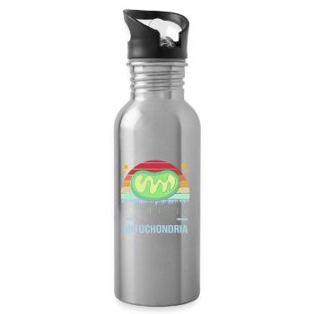 Molekül Strukturformel - Trinkflasche mit integriertem Trinkhalm - Lightsilver - Rechts