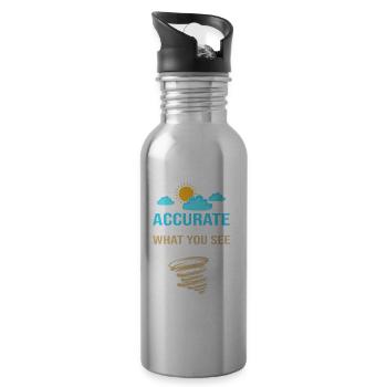 Weather Meteorology Meteorologist - Water bottle with straw - silver - Right