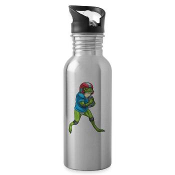 Football américain de Pâques Frog - Gourde avec paille intégrée - argent clair - Droite