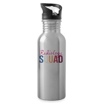 MRT Radiologe Radiologie Rad Tech Röntgen - Trinkflasche mit integriertem Trinkhalm - Lightsilver - Rechts