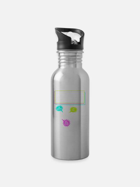 Mathematiker Mathe mathematisch Mathematik - Trinkflasche mit integriertem Trinkhalm - Lightsilver