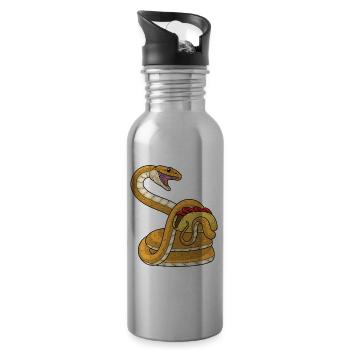 Taco au serpent - Gourde avec paille intégrée - argent clair - Droite