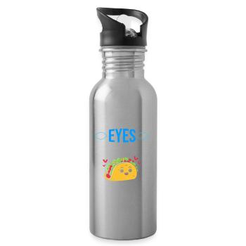 Augenarzt Optik Optiker - Trinkflasche mit integriertem Trinkhalm - Lightsilver - Rechts