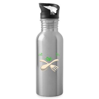 Food Food Nutrition - Water bottle with straw - silver - Right