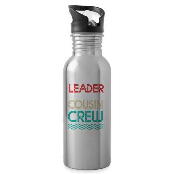 Cousin Crew - Trinkflasche mit integriertem Trinkhalm - Lightsilver - Rechts