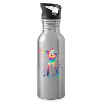 Biathlet Nordische Kombination Biathlon - Trinkflasche mit integriertem Trinkhalm - Lightsilver - Rechts