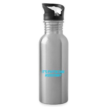 MFA PA Arzthelferin Pflege Physician Assistant - Trinkflasche mit integriertem Trinkhalm - Lightsilver - Rechts