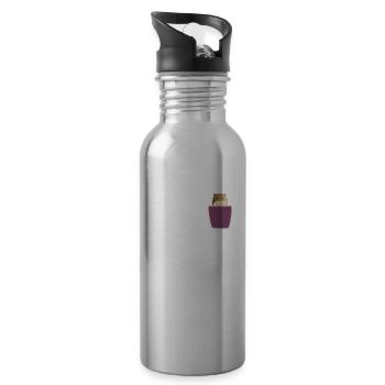 Hamster in Brusttasche Nager in Tasche - Trinkflasche mit integriertem Trinkhalm - Lightsilver - Rechts