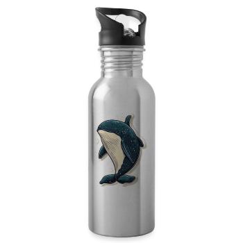 Wal - Trinkflasche mit integriertem Trinkhalm - Lightsilver - Rechts