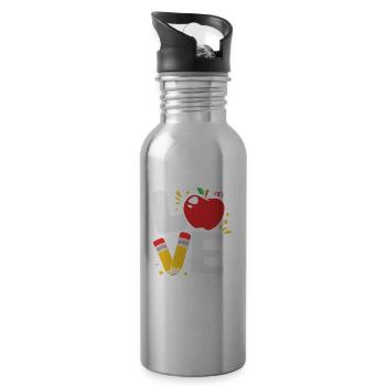 Substitute Teacher Substitute Teacher - Water bottle with straw - silver - Right