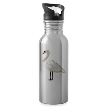 Cygnes Cygne - Gourde avec paille intégrée - argent clair - Droite