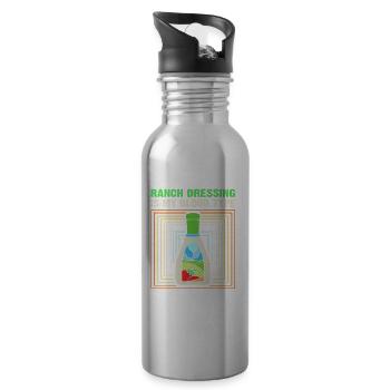 Pansement - Gourde avec paille intégrée - argent clair - Droite