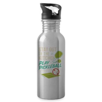 Ich bin Elektriker, natürlich trinke ich - Trinkflasche mit integriertem Trinkhalm - Lightsilver - Rechts