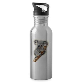 Koala - Trinkflasche mit integriertem Trinkhalm - Lightsilver - Rechts