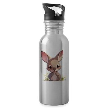 Wallabys Wallaby - Trinkflasche mit integriertem Trinkhalm - Lightsilver - Rechts