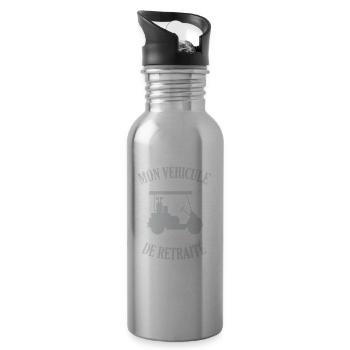 My Retired Golf Humor Vehicle - Water bottle with straw - silver - Right
