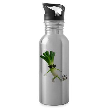 Leek Football - Water bottle with straw - silver - Right