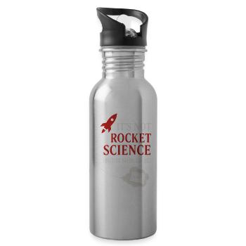 Spacecore Cosmic Humor Galaxy Universe Quote - Water bottle with straw - silver - Right