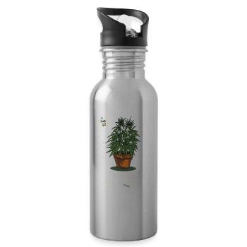 Tag 92 – immer noch keine Tomaten - Trinkflasche mit integriertem Trinkhalm - Lightsilver - Rechts