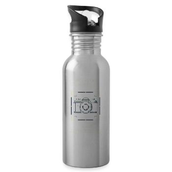 No Aim Assist | Autofocus only, photography - Water bottle with straw - silver - Right