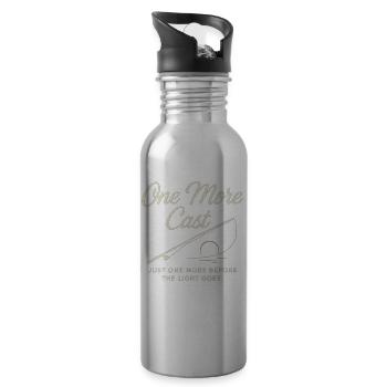 Ein Letzter Wurf Vor Sonnenuntergang - Trinkflasche mit integriertem Trinkhalm - Lightsilver - Rechts