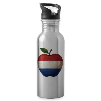 Pays-Bas Pays-Bas - Gourde avec paille intégrée - argent clair - Droite