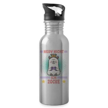 Prinzessin game - Trinkflasche mit integriertem Trinkhalm - Lightsilver - Rechts