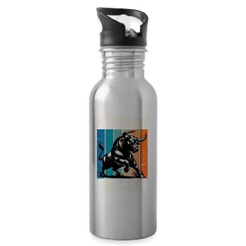 Chef KÜCHENBULLE Chefs Fun - Water bottle with straw - silver - Right