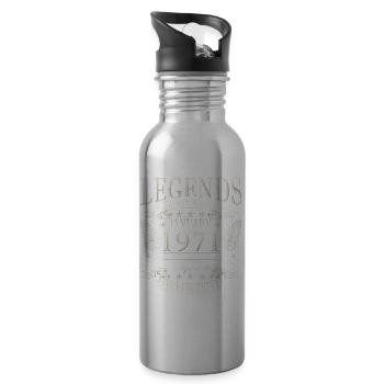 Birthday January 1971 Gift Vintage Limited - Water bottle with straw - silver - Right