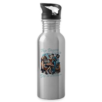 Tap Dance Tap Dancer - Water bottle with straw - silver - Right
