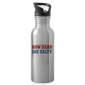 Shanty Crew folk music community - Water bottle with straw - silver - Right