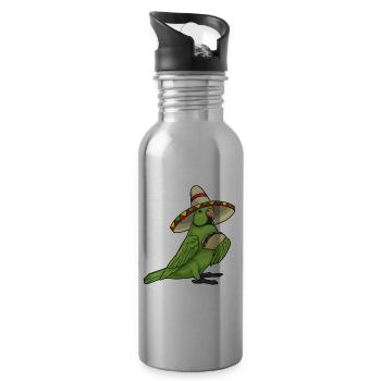 Parrot Taco - Water bottle with straw - silver - Right