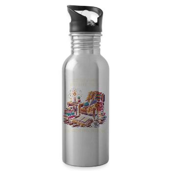 Respawn gesetzt | Leseecke Bücherzeit - Trinkflasche mit integriertem Trinkhalm - Lightsilver - Rechts