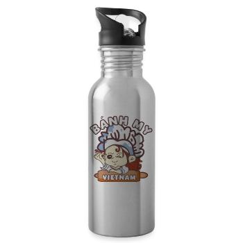 banh mi Vietnam - Water bottle with straw - silver - Right