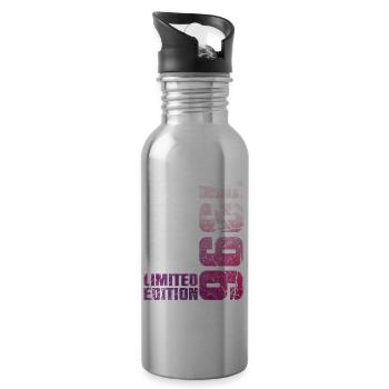 30. Geburtstag Mann Frau 30 Jahre alt 1996 Geschenk - Trinkflasche mit integriertem Trinkhalm - Lightsilver - Rechts
