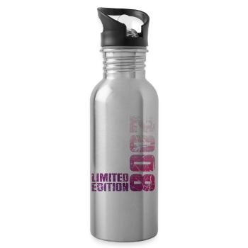 18th Birthday Boy Girl 18 Year Old 2008 Gift - Water bottle with straw - silver - Right