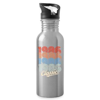 1986 Classic Retro Neon - Water bottle with straw - silver - Right