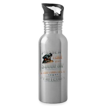 Welder Near Perfection Humor Job - Water bottle with straw - silver - Right