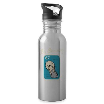 Feiere die mexikanische Kultur mit funny schuh - Trinkflasche mit integriertem Trinkhalm - Lightsilver - Rechts
