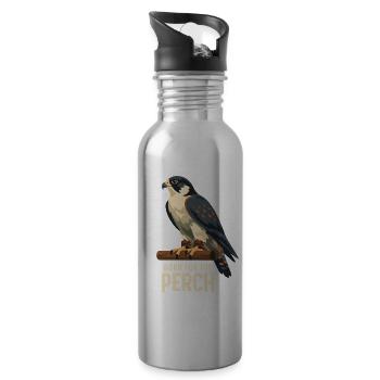 Born to the Hide | Falconry Bird of Prey - Water bottle with straw - silver - Right