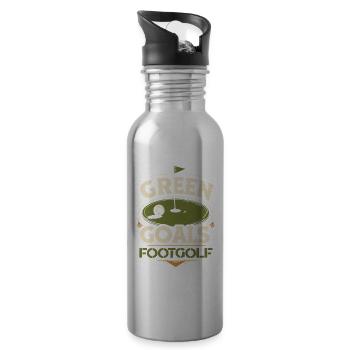 Footgolf Soccer Golf - Water bottle with straw - silver - Right