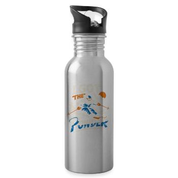 Power Ski | I Got The Powder | Pulverschnee - Trinkflasche mit integriertem Trinkhalm - Lightsilver - Rechts