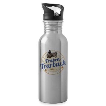 Traben Trarbach Vintage Mosel Rheinland-Pfalz - Trinkflasche mit integriertem Trinkhalm - Lightsilver - Rechts