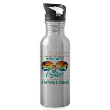 Cruise Cruise Ship Cruise Holidays - Water bottle with straw - silver - Right