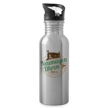 Neumagen Dhron Mosel Rheinland-Pfalz Deutschland - Trinkflasche mit integriertem Trinkhalm - Lightsilver - Rechts