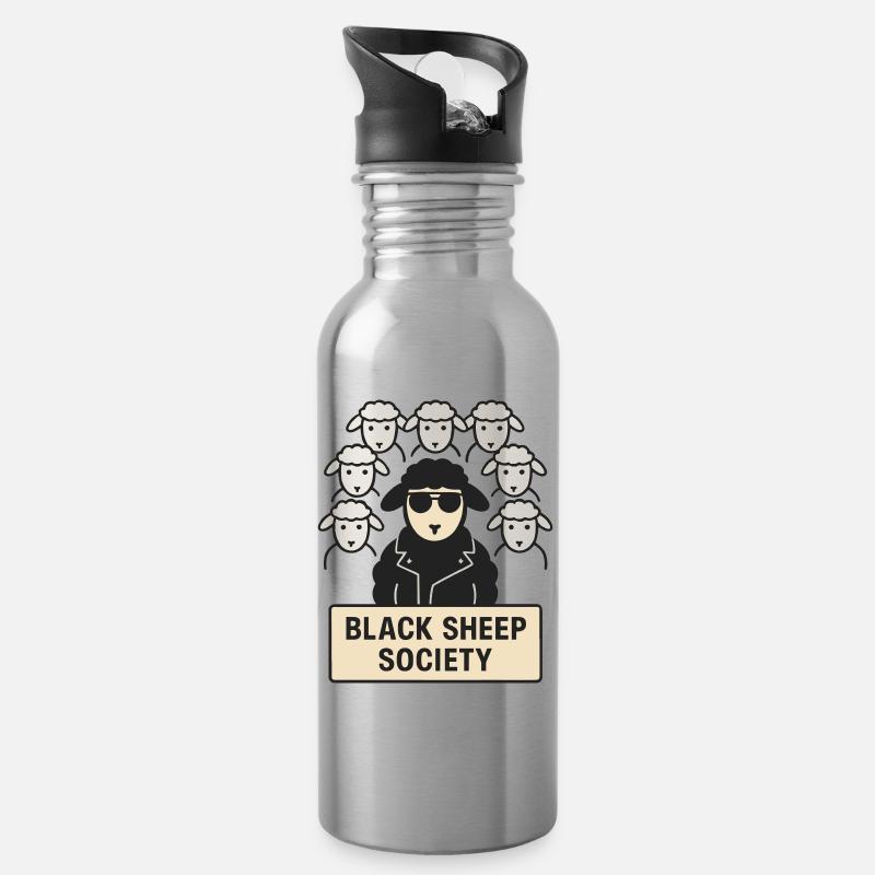 Black Sheep Society Rebel Underground - Water bottle with straw - silver