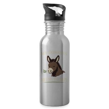 Esel-liebhaber Esel Lustiger Esel Bauernhoftier - Trinkflasche mit integriertem Trinkhalm - Lightsilver - Rechts