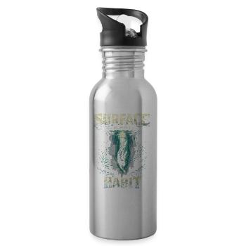 Apnoetauchen Freitauchen Surface Is Just Habit - Trinkflasche mit integriertem Trinkhalm - Lightsilver - Rechts