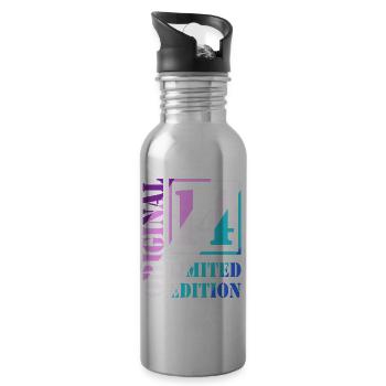 14. Geburtstag Junge Mädchen Teenager Level 14 - Trinkflasche mit integriertem Trinkhalm - Lightsilver - Rechts